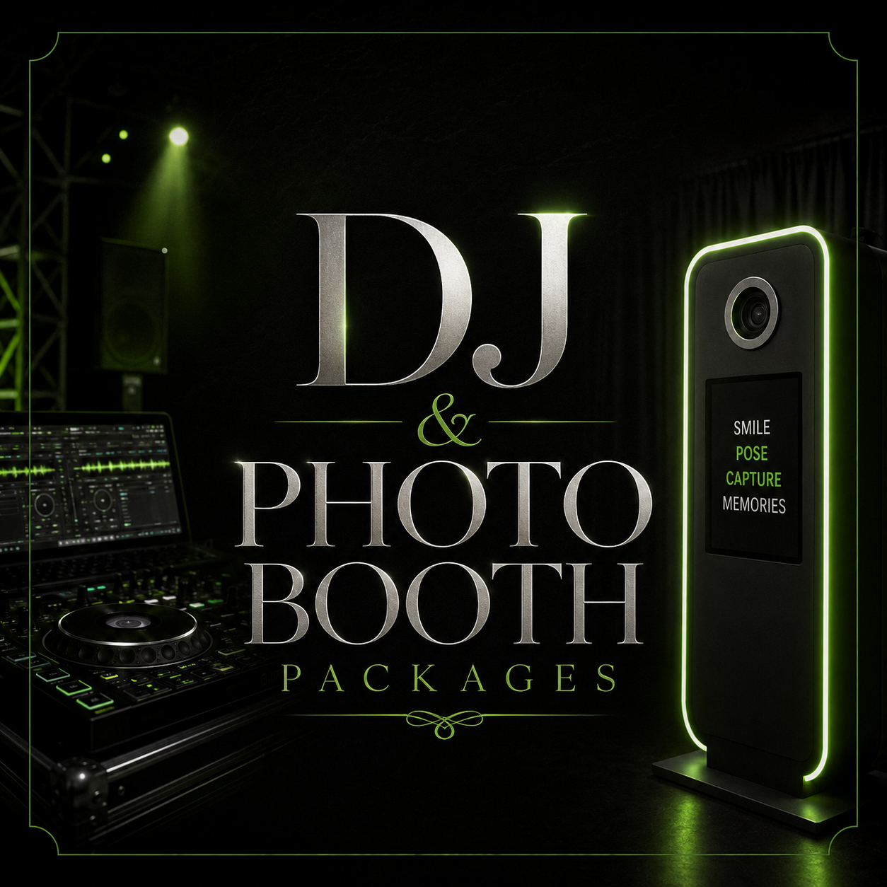 Corporate DJ and branded photo booth