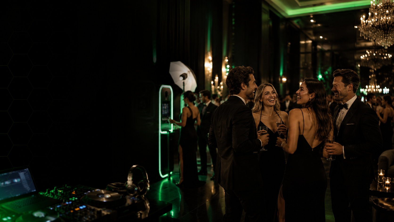 Guests enjoying a photo booth